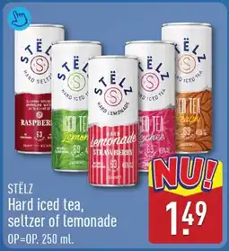 ALDI Stëlz Hard iced tea, seltzer of lemonade aanbieding