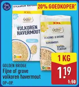 ALDI Golden Bridge Fijne volkoren havermout aanbieding
