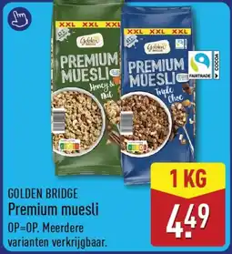 ALDI Golden Bridge Premium muesli aanbieding