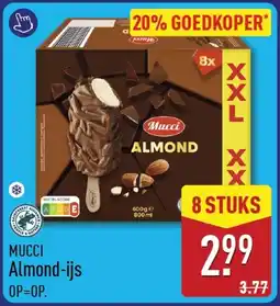ALDI Mucci Almond-ijs aanbieding