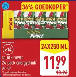 ALDI Golden Power energydrink aanbieding