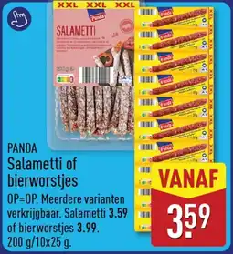 ALDI Panda Salametti of bierworstjes aanbieding