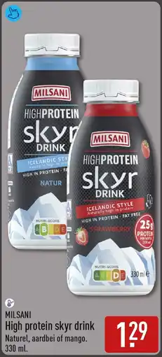ALDI Milsani High protein skyr drink aanbieding