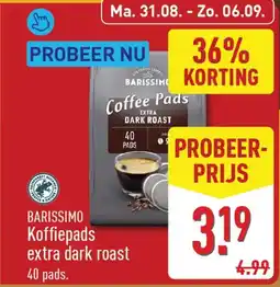 ALDI Barissimo Koffiepads extra dark roast aanbieding