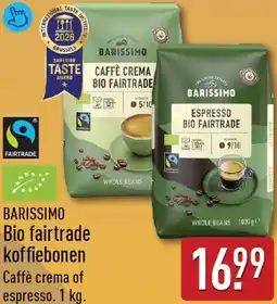 ALDI Barissimo Bio fairtrade koffiebonen aanbieding