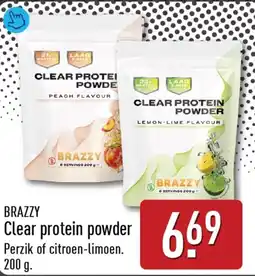ALDI Brazzy Clear protein powder aanbieding