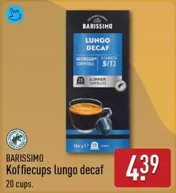 ALDI Barissimo Koffiecups lungo decaf aanbieding