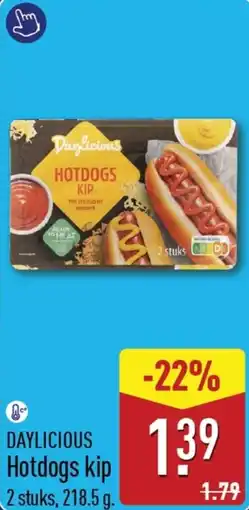 ALDI Daylicious Hotdogs kip aanbieding