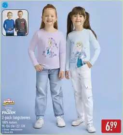 ALDI Frozen 2-pack longsleeves aanbieding