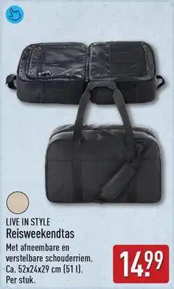 ALDI Live in style Reisweekendtas aanbieding