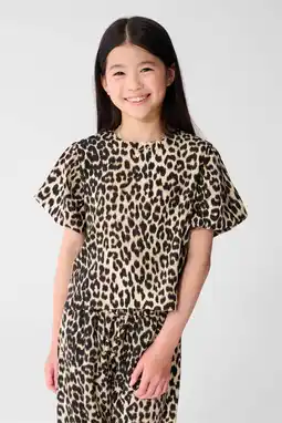 Wehkamp Shoeby blousetop met panterprint bruin aanbieding