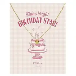 Wehkamp KARMA Jewelry gold plated ketting Star + giftcard Birthday Star aanbieding