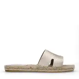 Wehkamp Sacha leren slippers goud aanbieding
