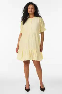 Wehkamp Zizzi viscose blousejurk Plus Size - geel aanbieding