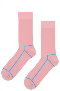 Wehkamp Happy Socks sokken Contrast Stripe roze aanbieding