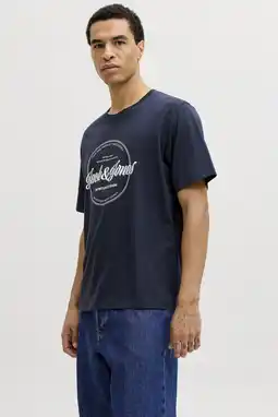 Wehkamp JACK & JONES ESSENTIALS regular T-shirt donkerblauw aanbieding