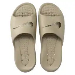 Wehkamp Nike Victori One Shower badslippers met logo kaki/zwart aanbieding
