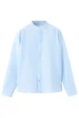 Wehkamp Mango Kids linnen overhemd lichtblauw aanbieding