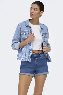 Wehkamp ONLY jasje ONLWONDER light blue denim aanbieding