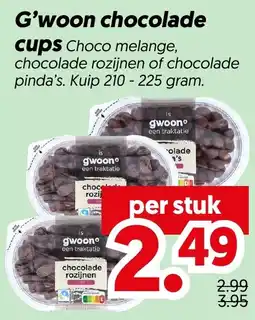 Dekamarkt G'woon chocolade cups aanbieding
