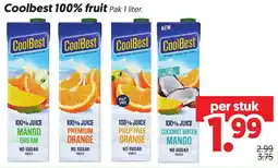 Dekamarkt Coolbest 100% fruit aanbieding