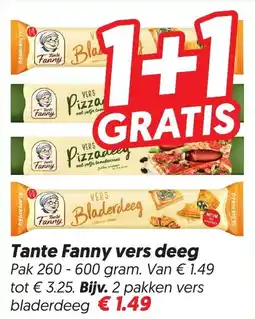 Dekamarkt Tante Fanny vers deeg aanbieding