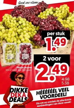 Dekamarkt Pitloze druiven aanbieding