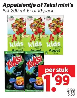 Dekamarkt Appelsientje of Taksi mini's aanbieding