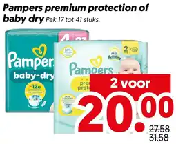 Dekamarkt Pampers premium protection of baby dry aanbieding