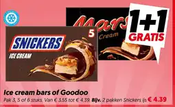 Dekamarkt Ice cream bars of Goodoo aanbieding