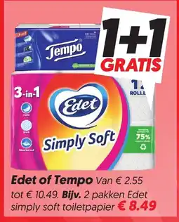 Dekamarkt Edet of Tempo aanbieding
