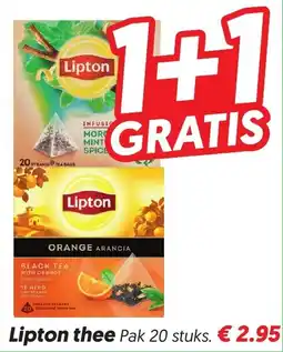 Dekamarkt Lipton thee aanbieding