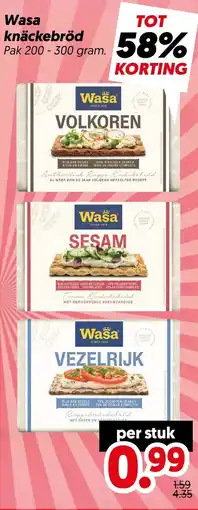Dekamarkt Wasa knäckebröd aanbieding