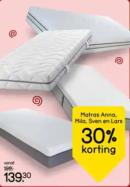Leen Bakker Matras Anna, Mila, Sven en Lars aanbieding