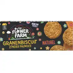 Albert Heijn Flower Farm Granenbiscuit naturel zonder palmolie aanbieding