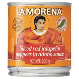 Albert Heijn La Morena Sliced red jalapeno peppers adobo sauce aanbieding