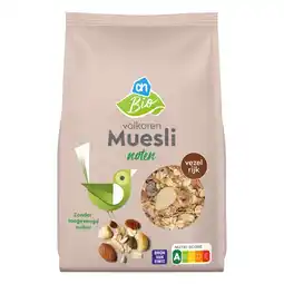 Albert Heijn AH Biologisch Volkoren muesli noten aanbieding
