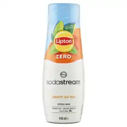Albert Heijn Sodastream Lipton peach zero ice tea siroop aanbieding