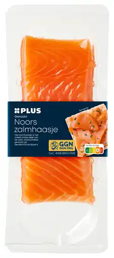 PLUS PLUS Gerookte Noorse zalmhaasje aanbieding