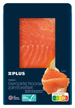 PLUS PLUS Gerookte Noorse zalmforelfilet aanbieding