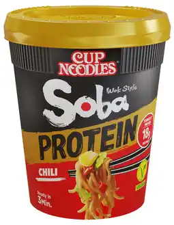 PLUS Nissin Soba Protein Chili aanbieding