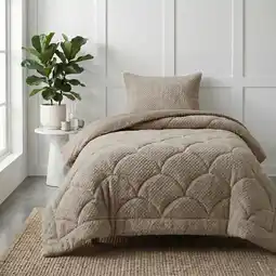 Action Lazy all-in-one dekbed Teddy fur - taupe aanbieding