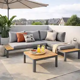 Action Modulaire loungeset 3-delig – grijs aanbieding
