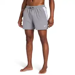 Foot Locker Nike 5 Inch Swim Shorts Print Korte Broeken Heren - Grijs - Maat XS - Poly Mesh aanbieding