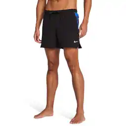 Foot Locker Nike 5 Inch Swim Shorts Print Korte Broeken Heren - Blauw - Maat XS - Poly Mesh aanbieding