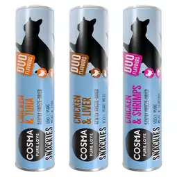 Zooplus 77g Snackies DUO , 3 verschillende smaken Cosma Kattensnacks aanbieding