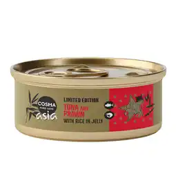 Zooplus 12x50g Tonijn & Garnalen Cosma Asia Kattenvoer Kersteditie aanbieding