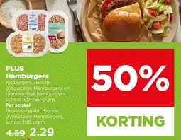 PLUS Plus hamburgers aanbieding
