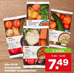 PLUS Alle plus ongekoelde maaltijd verspakketten aanbieding