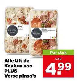 PLUS Alle uit de keuken van plus verse pinsa's aanbieding